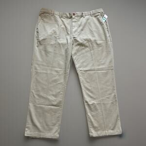 Izod Pants Mens 46x30 Big and Tall SportFlex Stretch Cedarwood Khaki NWT
